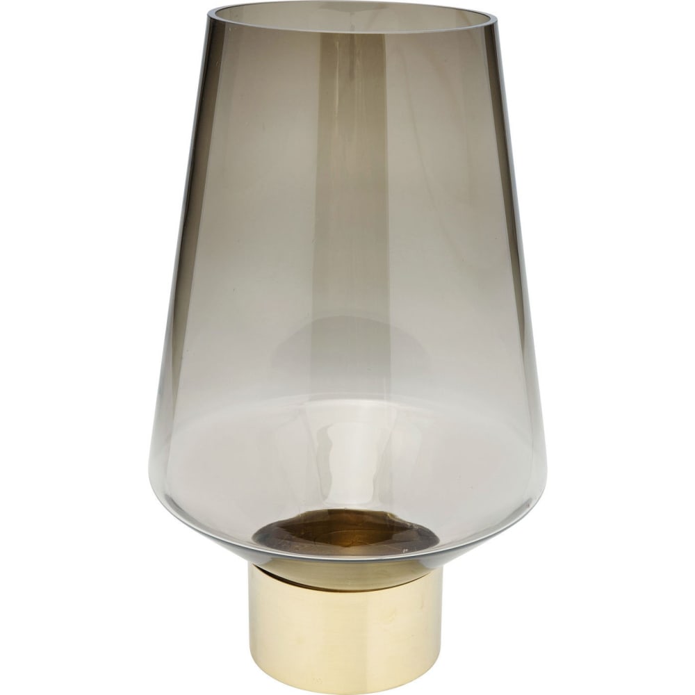 Kare Design Vase aus Glas und Stahl, braun, H40cm style modern - Glas