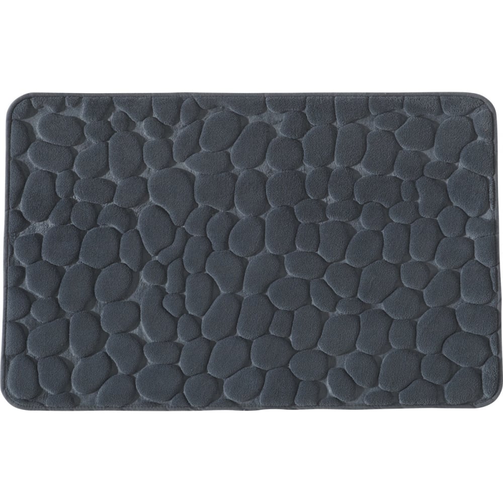 Tapis de bain galet à mémoire de forme gris 50x80cm