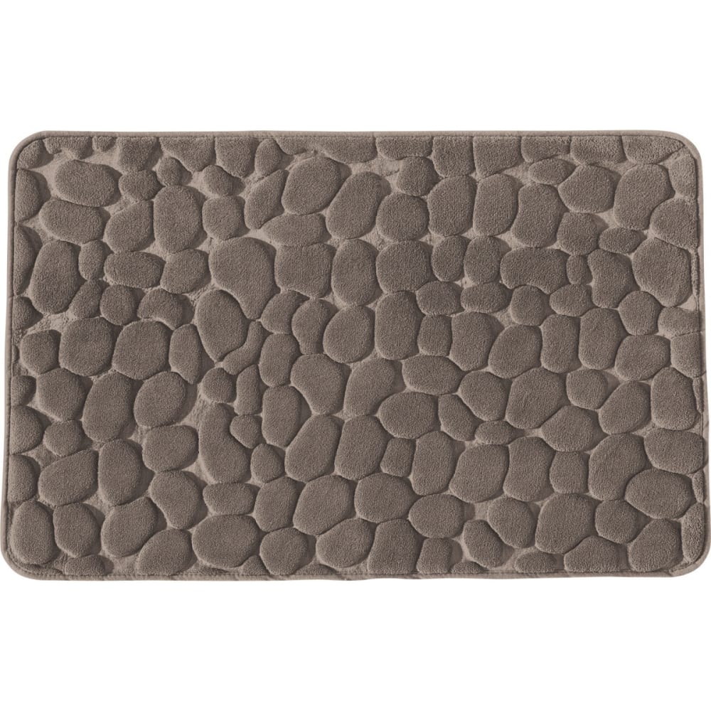 Guy Levasseur Tapis de bain galet à mémoire de forme taupe 50x80cm style classique chic Certifié Oeko-Tex - Pes - Polyester