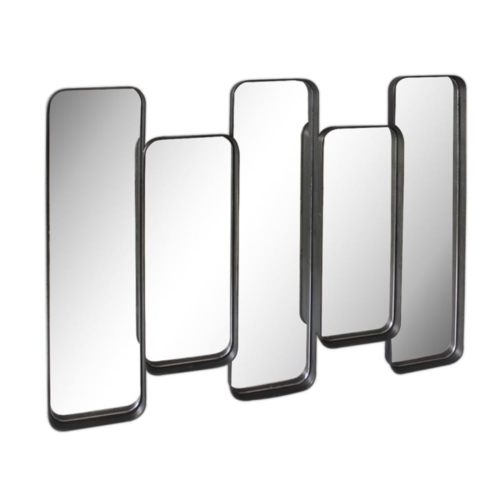 Miroir rectangle en 5 parties 85x65x7cm gris