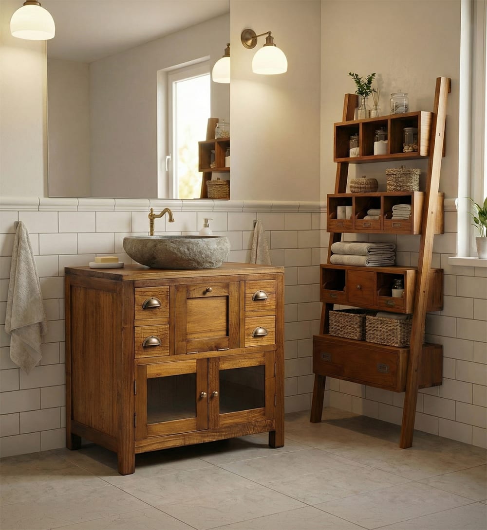 Wandregal aus Mindi-Holz, H 190 cm, braun - Maisons Du Monde
