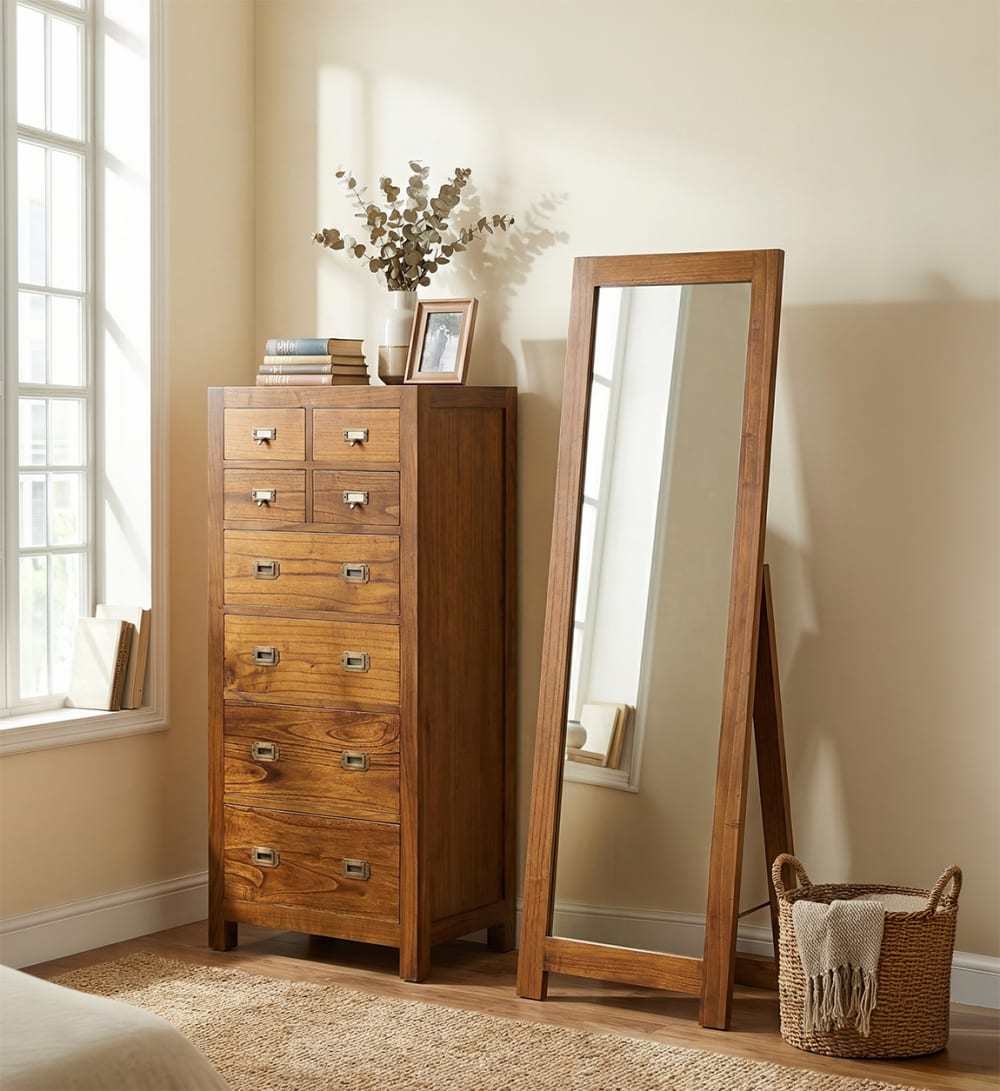 Commode en bois marron H 130 cm - Maisons du Monde