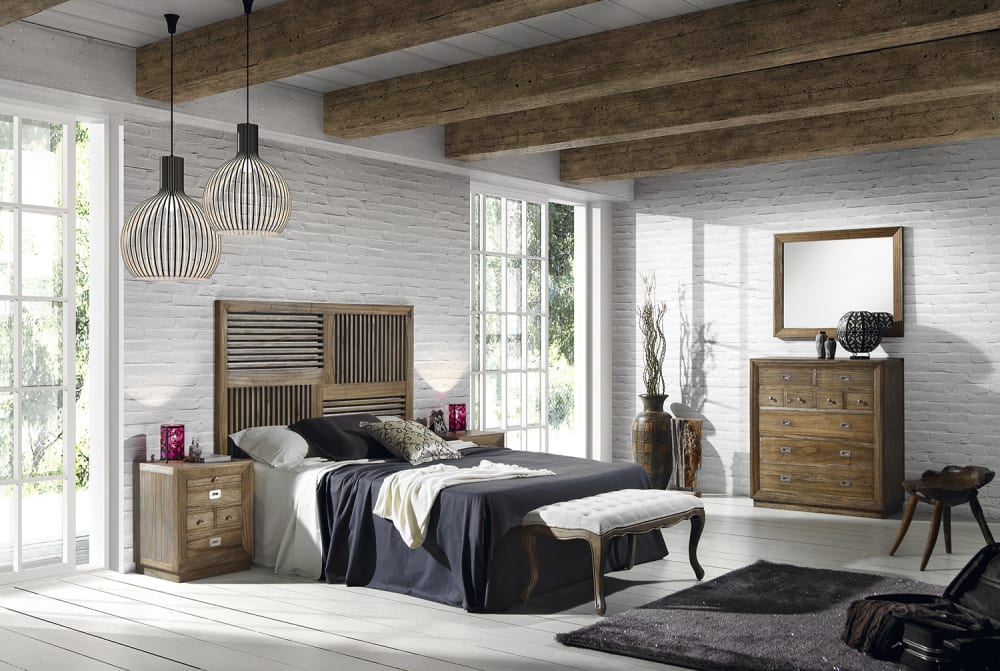 Cabecero de madera marrón anch. 165 cm - Maisons du Monde
