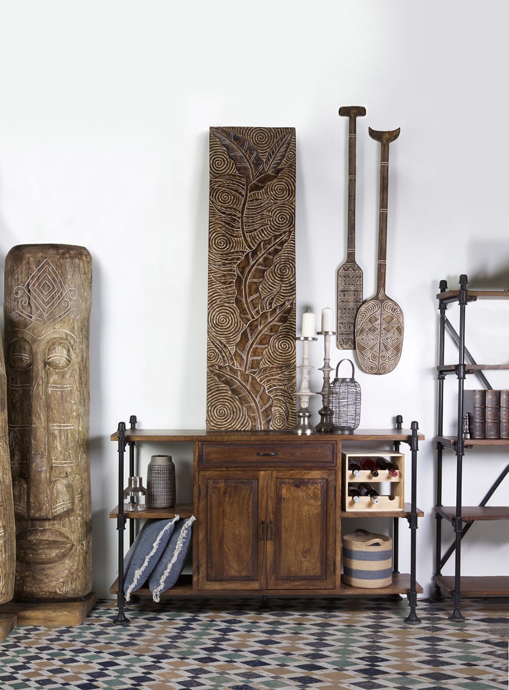 Sideboard aus Holz und Metall, L 160 cm, braun - Maisons Du Monde
