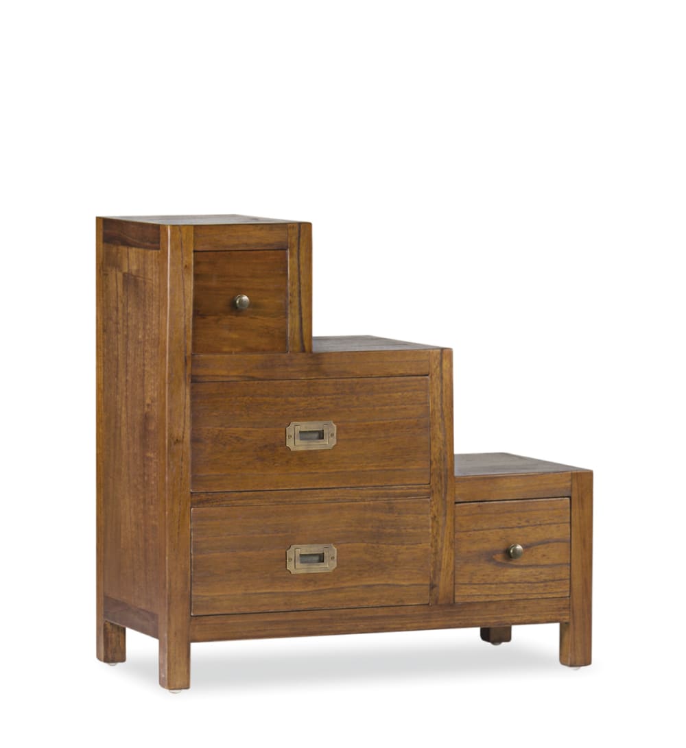 MOYCOR Nachttisch in Treppenform aus Holz, L 70 cm, braun - Holz