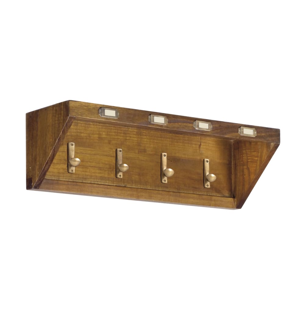 Porte-manteau mural  en bois marron L 70 cm