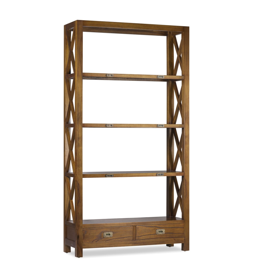 Bibliothèque en bois marron H 190 cm