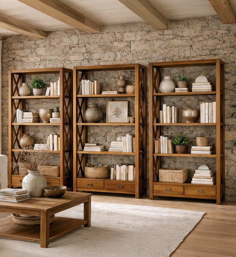 Wandregal aus Holz, H 190 cm, braun - Maisons Du Monde