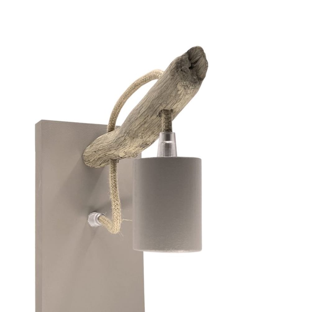 Applique murale en bois recyclé taupe