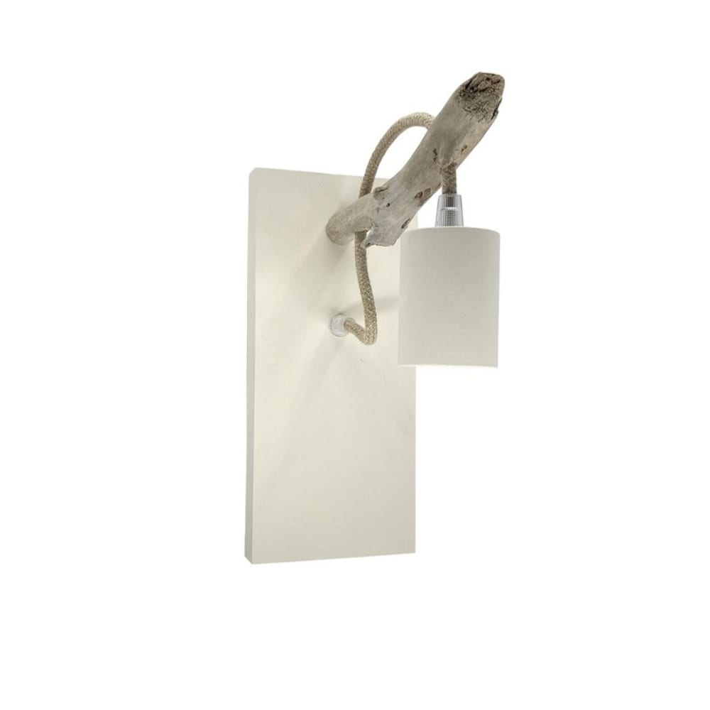 Applique murale en bois recyclé blanc cassé — vue 3