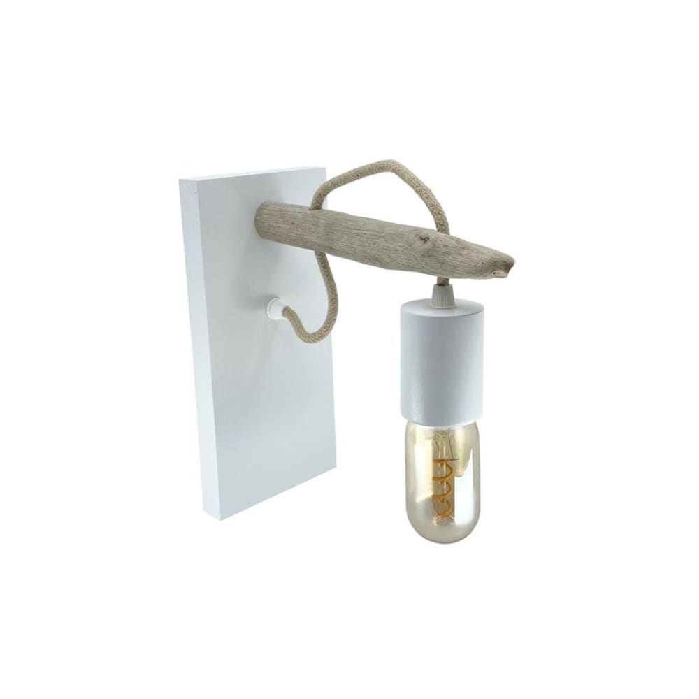 Applique murale en bois recyclé blanc — vue 3