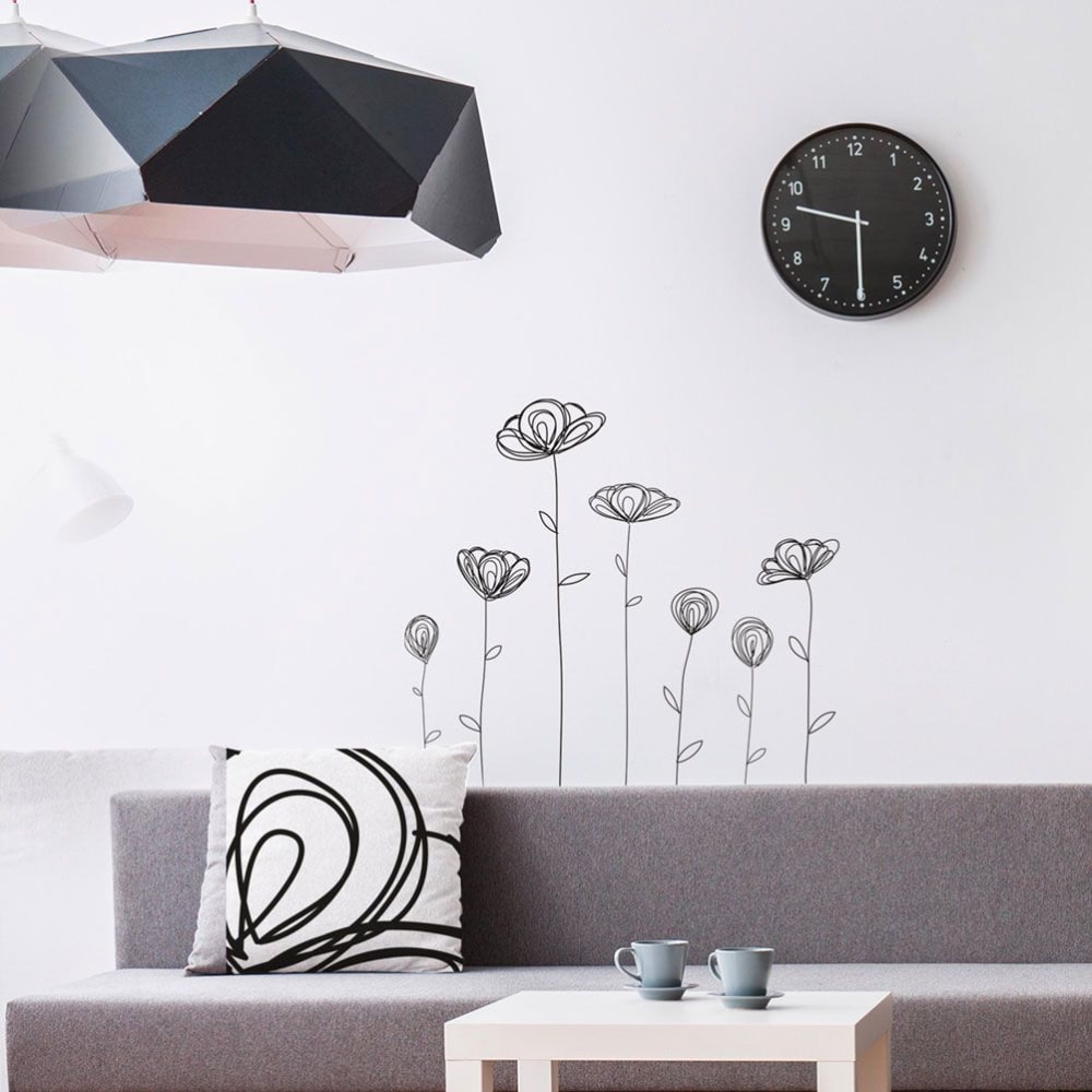 Stickers muraux fleurs 43x43cm - Maisons du Monde