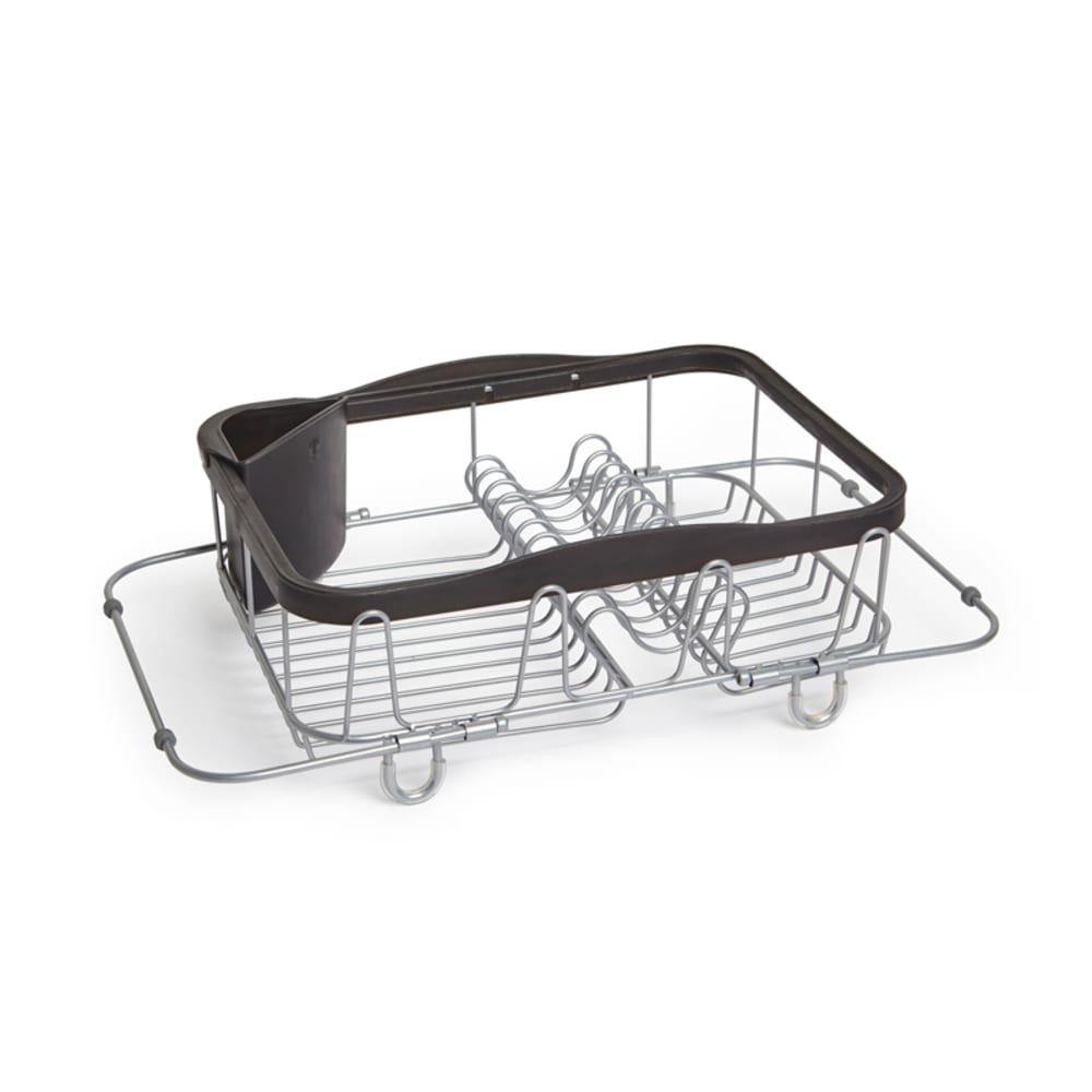 Umbra Egouttoir à vaisselle multifonction en métal noir et nickel style contemporain - Inox