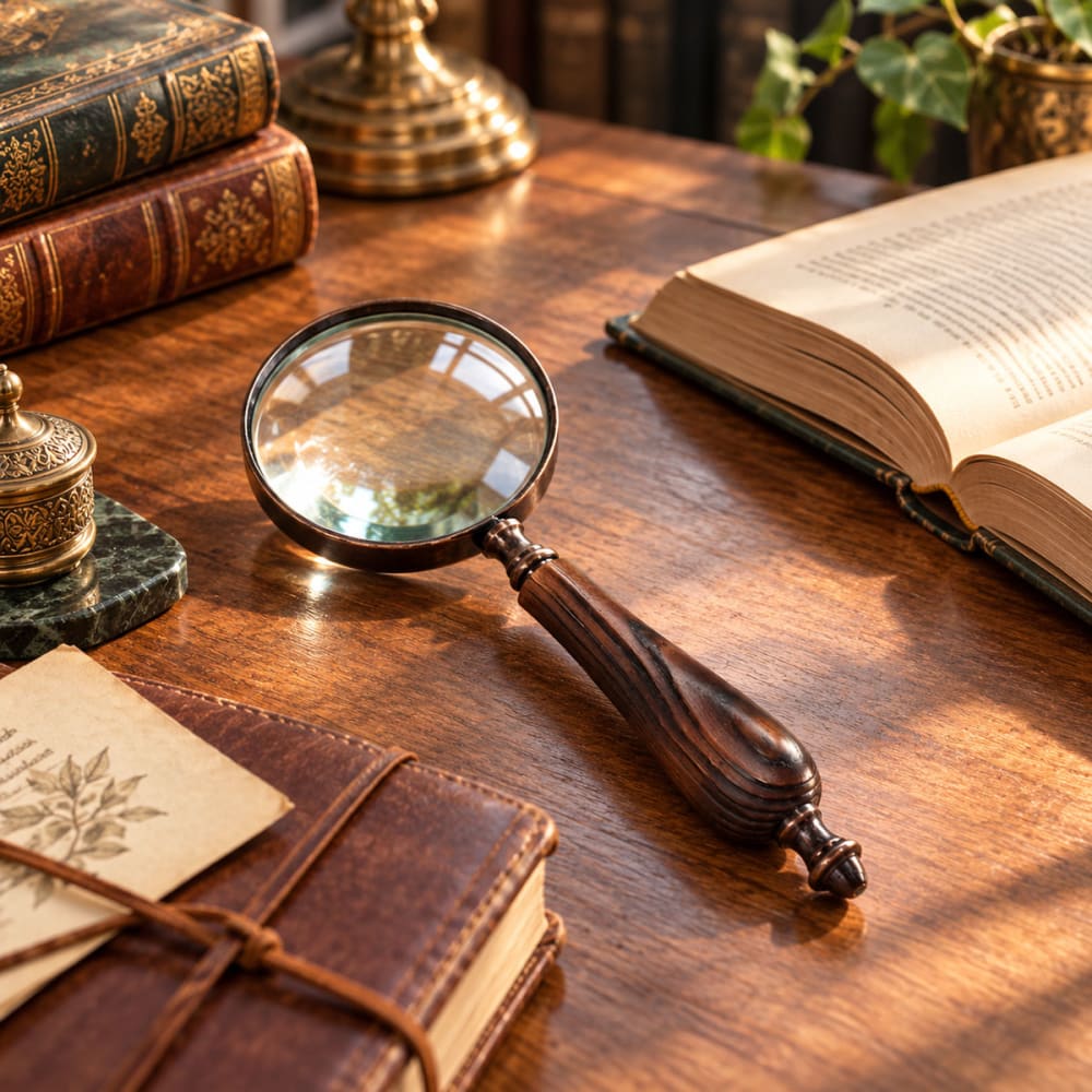 Loupe de lecture manche en bois 20,5 cm - Maisons du Monde