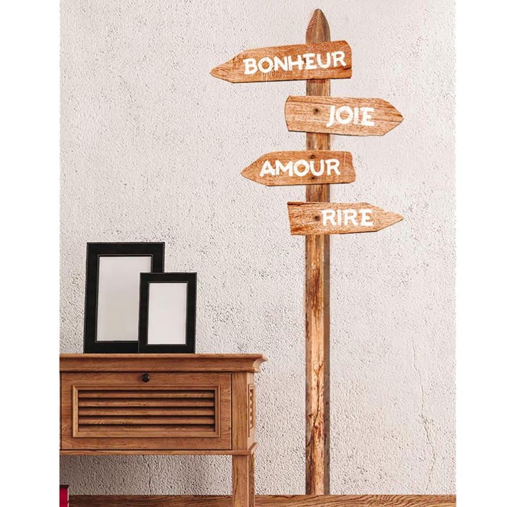 Autocollant mural panneaux de directions 120x48cm - Maisons du Monde