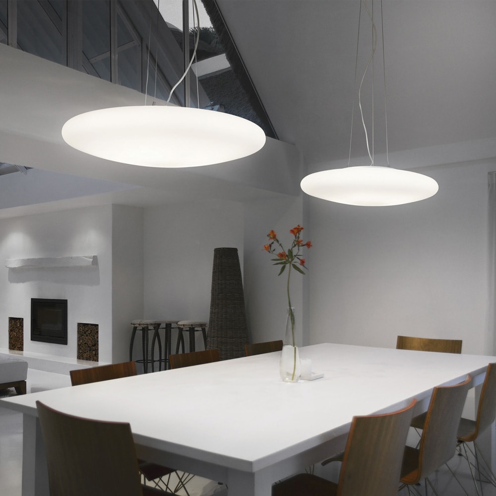 Lampada a soffitto in metallo verniciato bianco - Ideal Lux