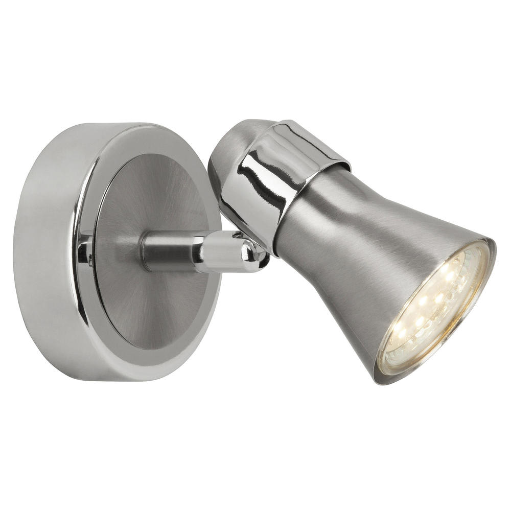 Brilliant Spot acier nickel mat/chromé Argenté