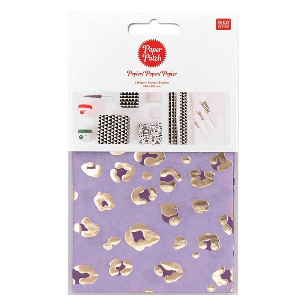 Paper patch Púrpura leo oro 30 x 42 cm
