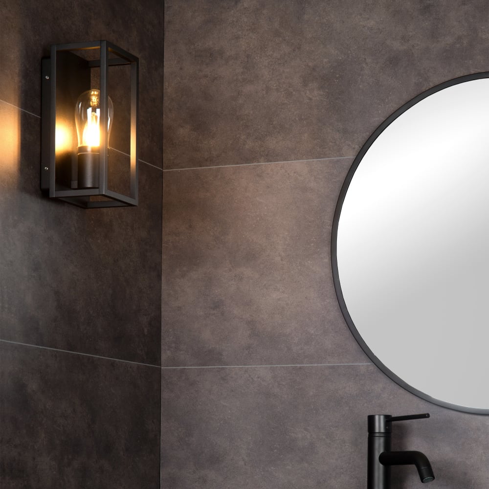 Applique murale salle de bain métal h25cm noir - Maisons du Monde