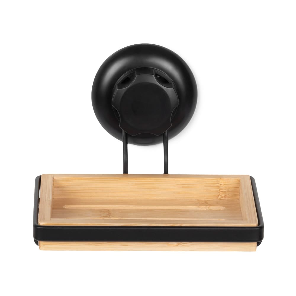 Porte savon mural en bambou à ventouse Bestlock Spa noir - Maisons du Monde