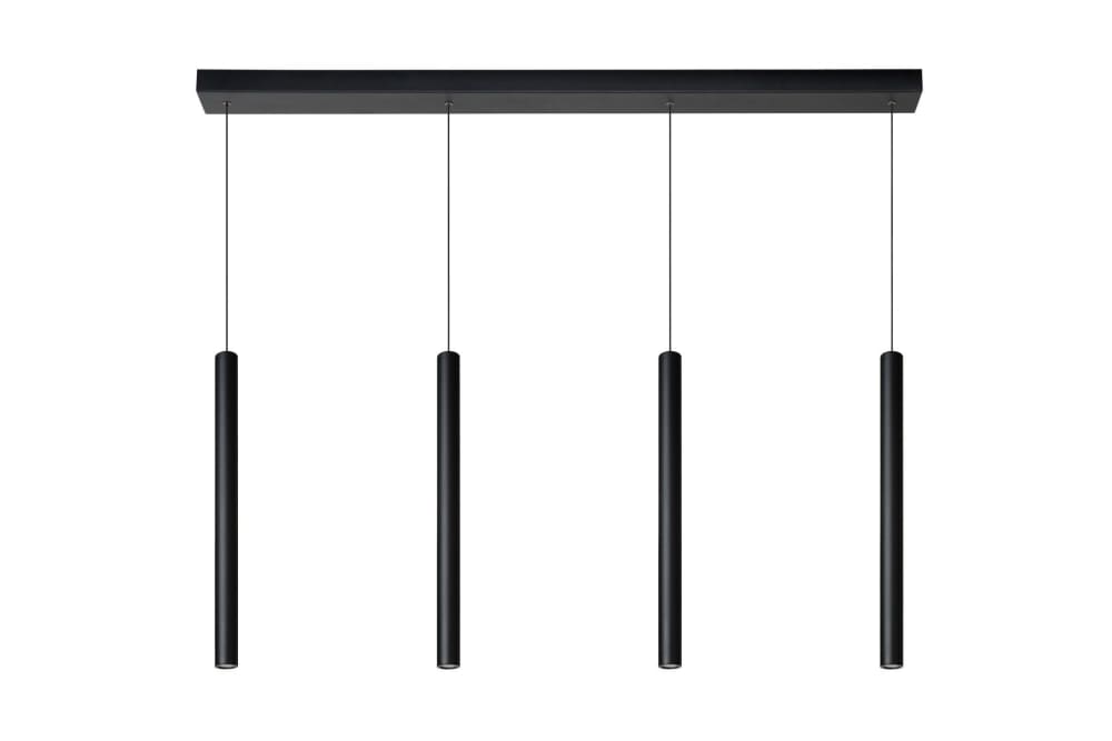 Suspension 4 lumières l120cm noir - Maisons du Monde