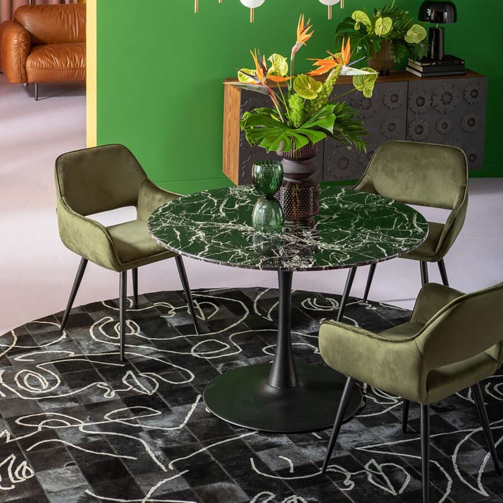 Silla con reposabrazos verde oscuro - Maisons du Monde