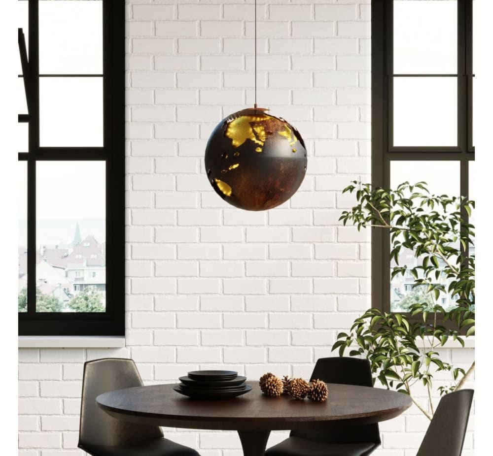 Table à manger 4 personnes ronde noyer et noir d90 - Maisons du Monde