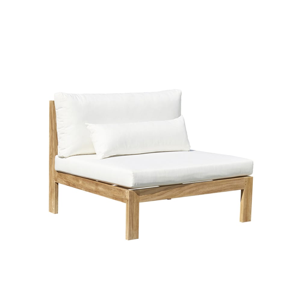 Fauteuil de jardin en teck massif blanc - Maisons du Monde