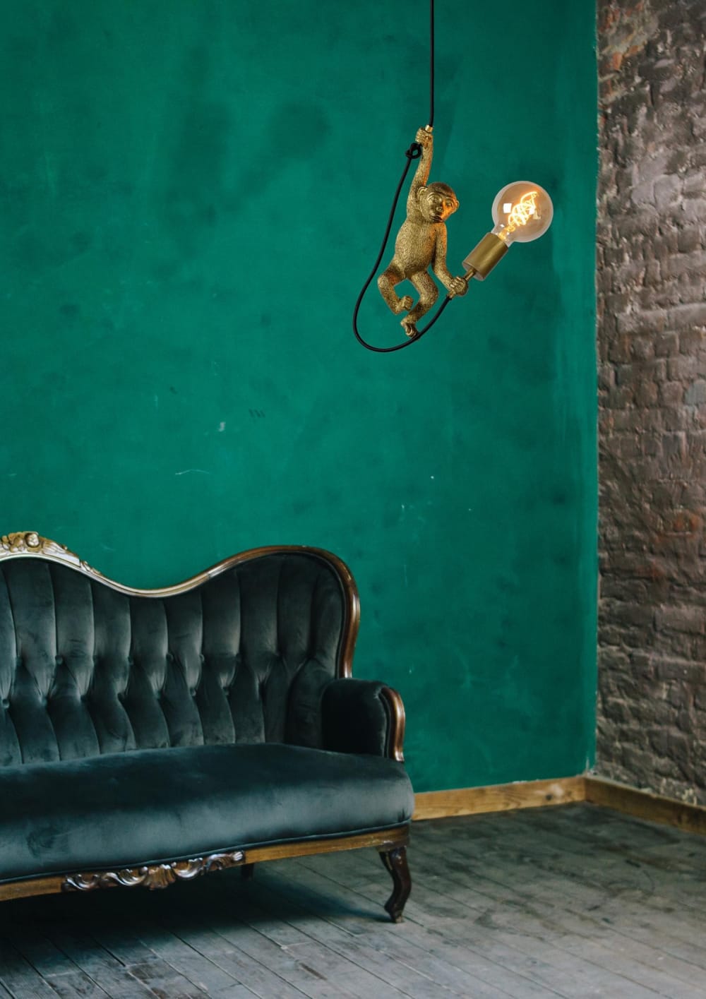 Lámpara colgante de sintético 1xe27, negro - Maisons du Monde
