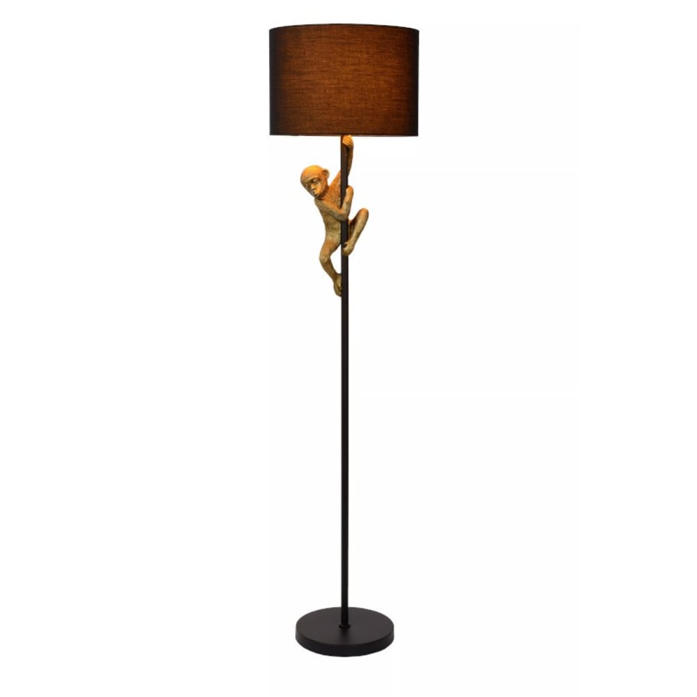Lámpara de suelo de metal 1xe27, negro - Maisons du Monde