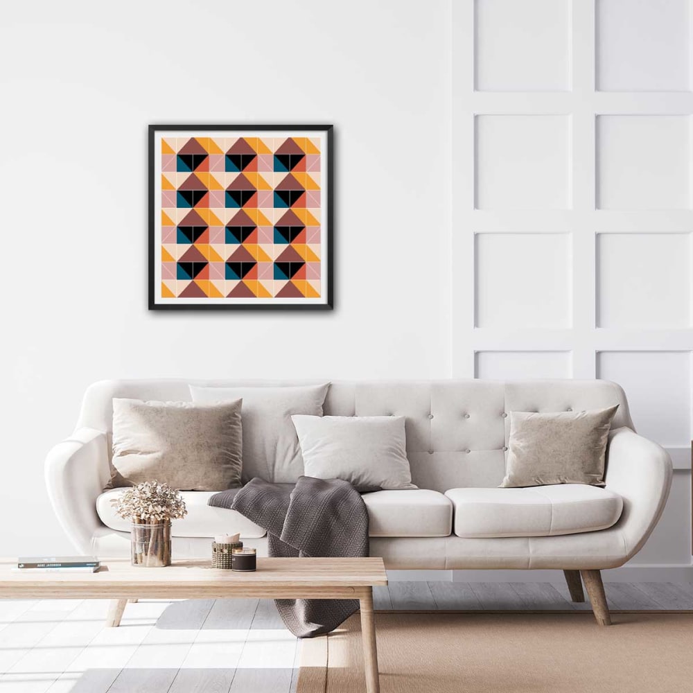 Poster patchwork scandinavo sin marco 50x50cm - Hexoa