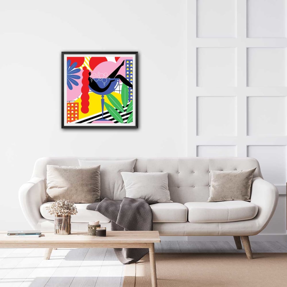 Póster de cóctel perezoso sin marco 30x30cm - Maisons du Monde