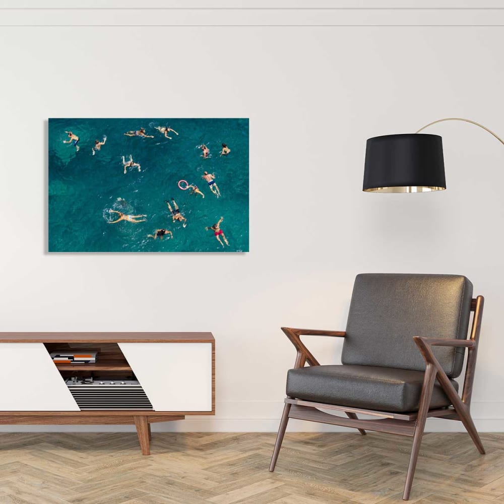 Tableau tous à l'eau! Toile imprimée 120x80 cm - Maisons du Monde