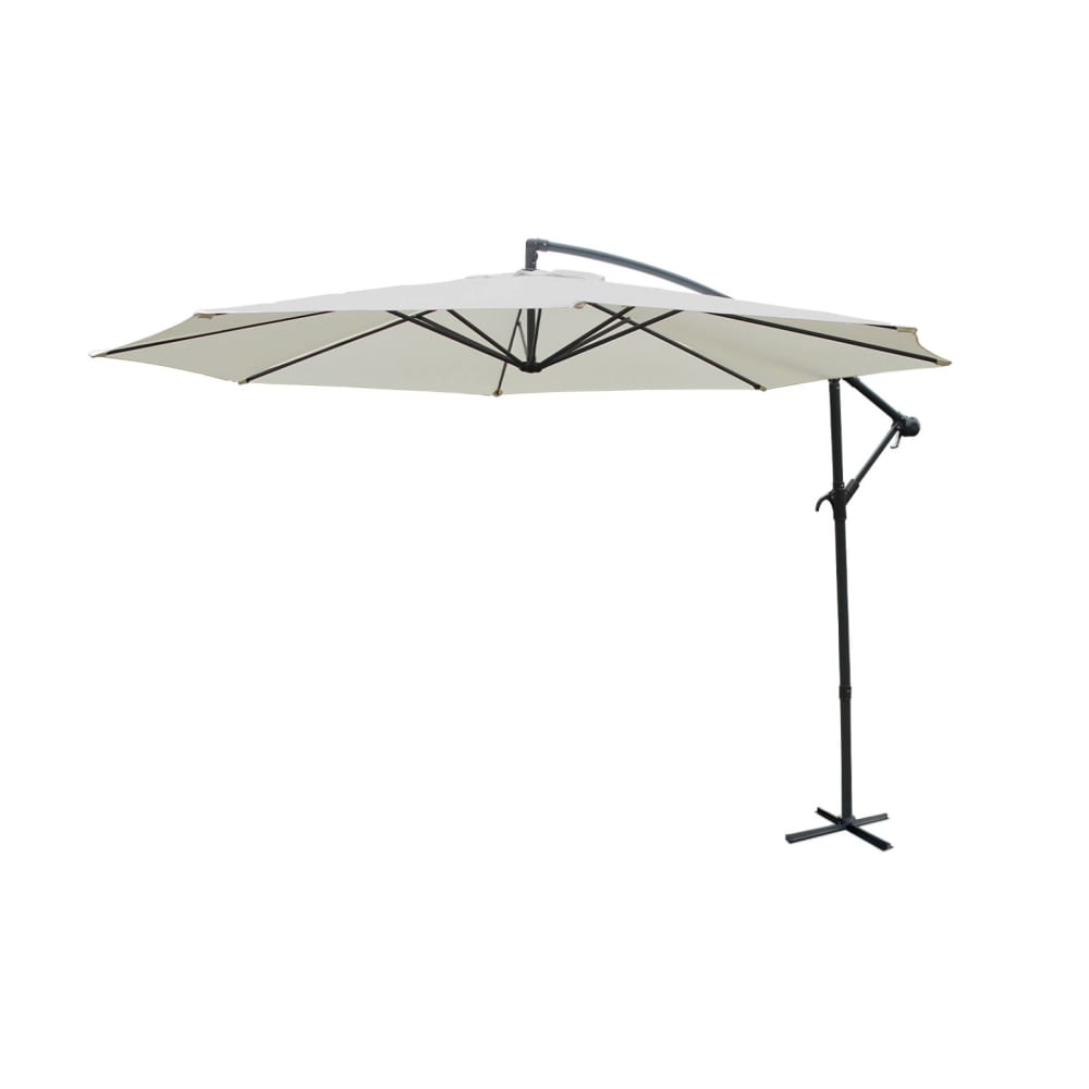 Parasol déporté rond 350cm excentré ecru