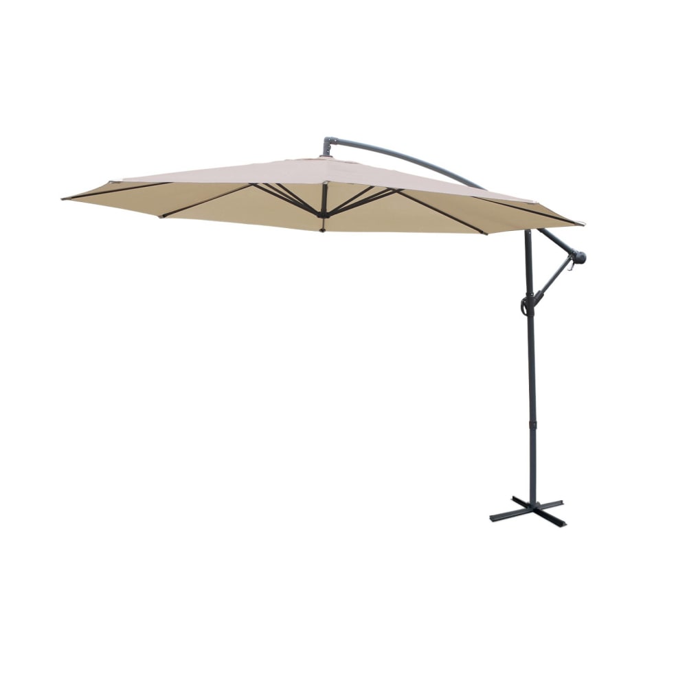 Parasol déporté rond 350cm excentré beige