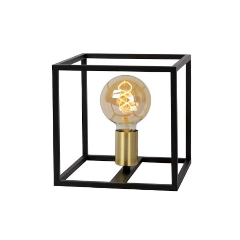 LUCIDE La lampe de table Ruben de Lucide allie l'élégance du laiton et la modernité du métal pour un luminaire contemporain esthétique et original.