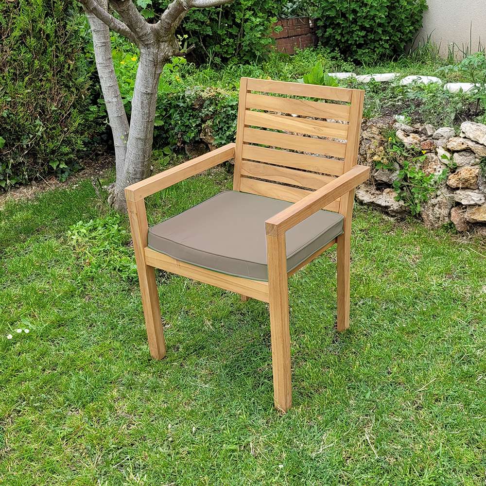 Coussin taupe pour fauteuils fixes — vue 3