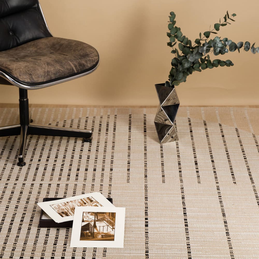 Tappeto intrecciato stile scandinavo 160 x 230 cm - Modello Contemporaneo - Beige - Öko-Tex Zertifikat - PP - Polipropilene