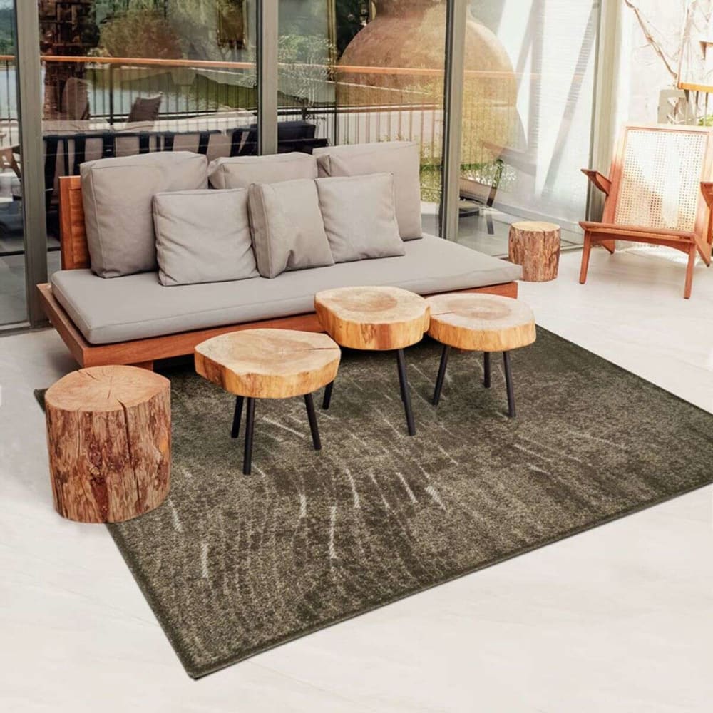 Alfombra de interior/exterior marrón 120x170 - Maisons du Monde