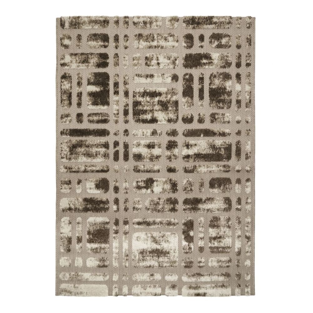 Tapis extérieur intérieur beige et brun 160x230
