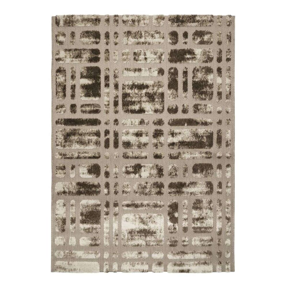 Tapis moderne pour intérieur-extérieur beige et brun 160x230