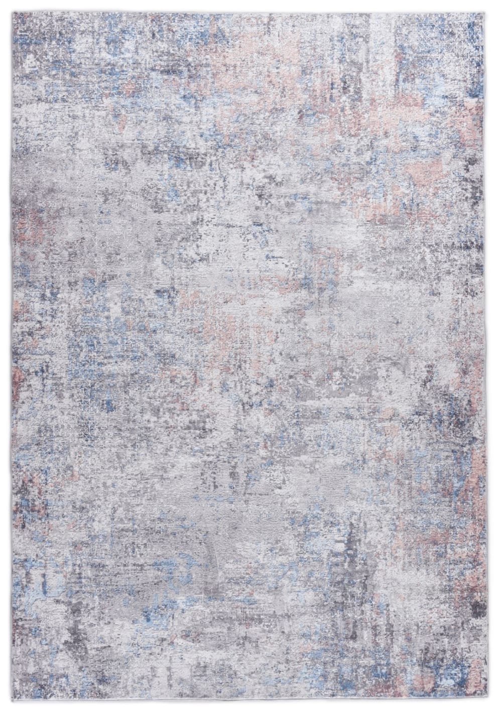 Gino Falcone Tapis imprimé doux et plat gris multicolore 160x230 cm style vintage - Pes - Polyester