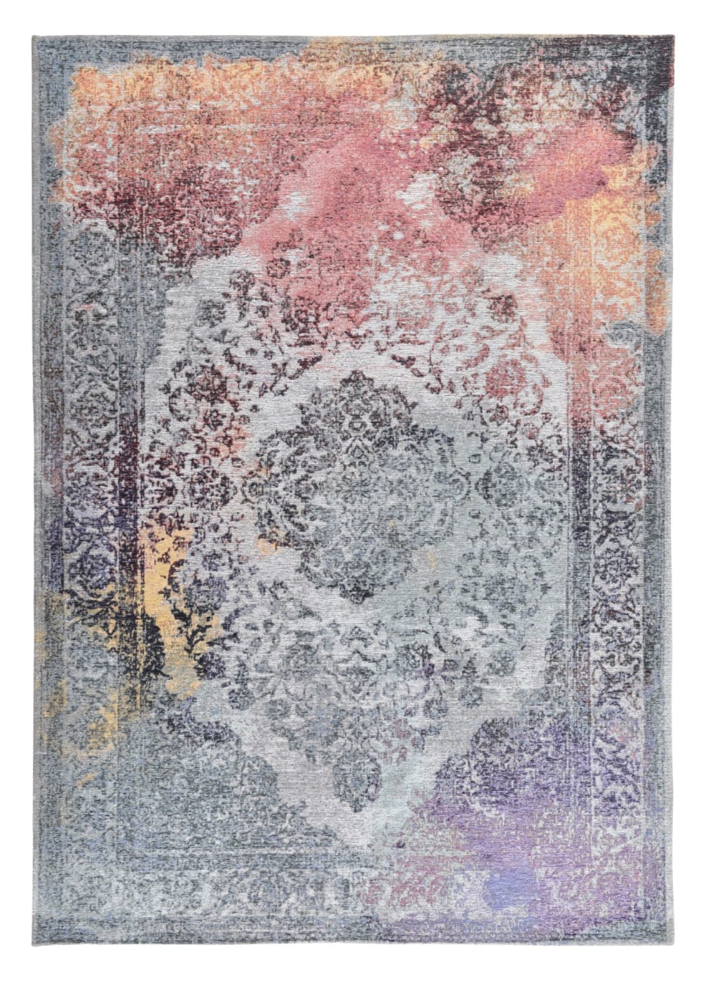 Tapis salon tissé plat - multicolore 80x160 cm