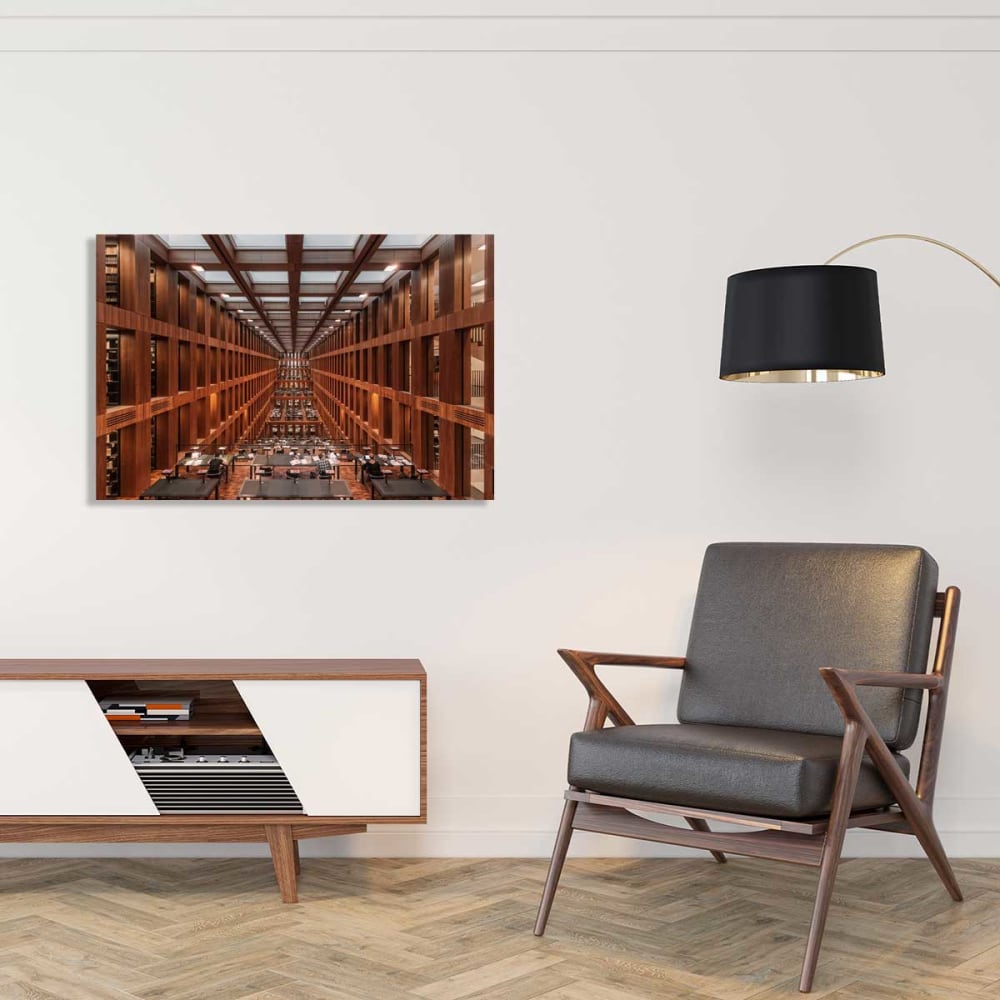 Biblioteca de mesa en berlín. Impresión sobre lienzo 90x60cm - Maisons du Monde