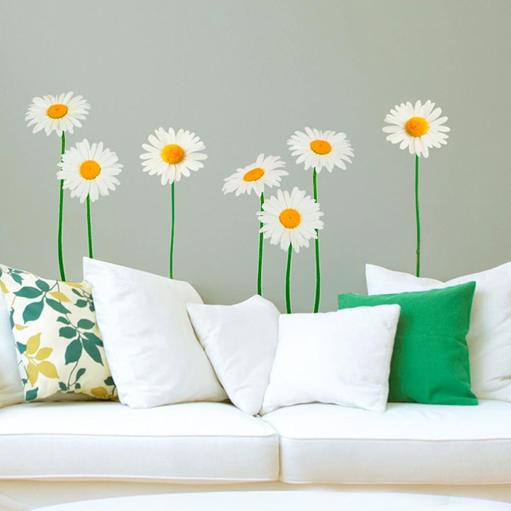 Décoration murale adhésive marguerites 70x50cm - Maisons du Monde