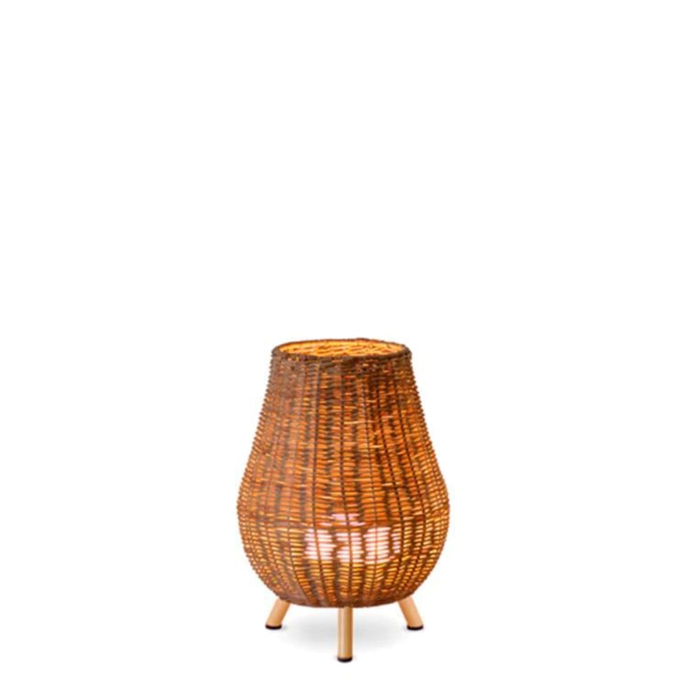 Éclairage Led nomade rotin