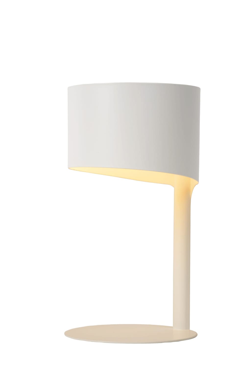 Lampe de table en métal blanc
