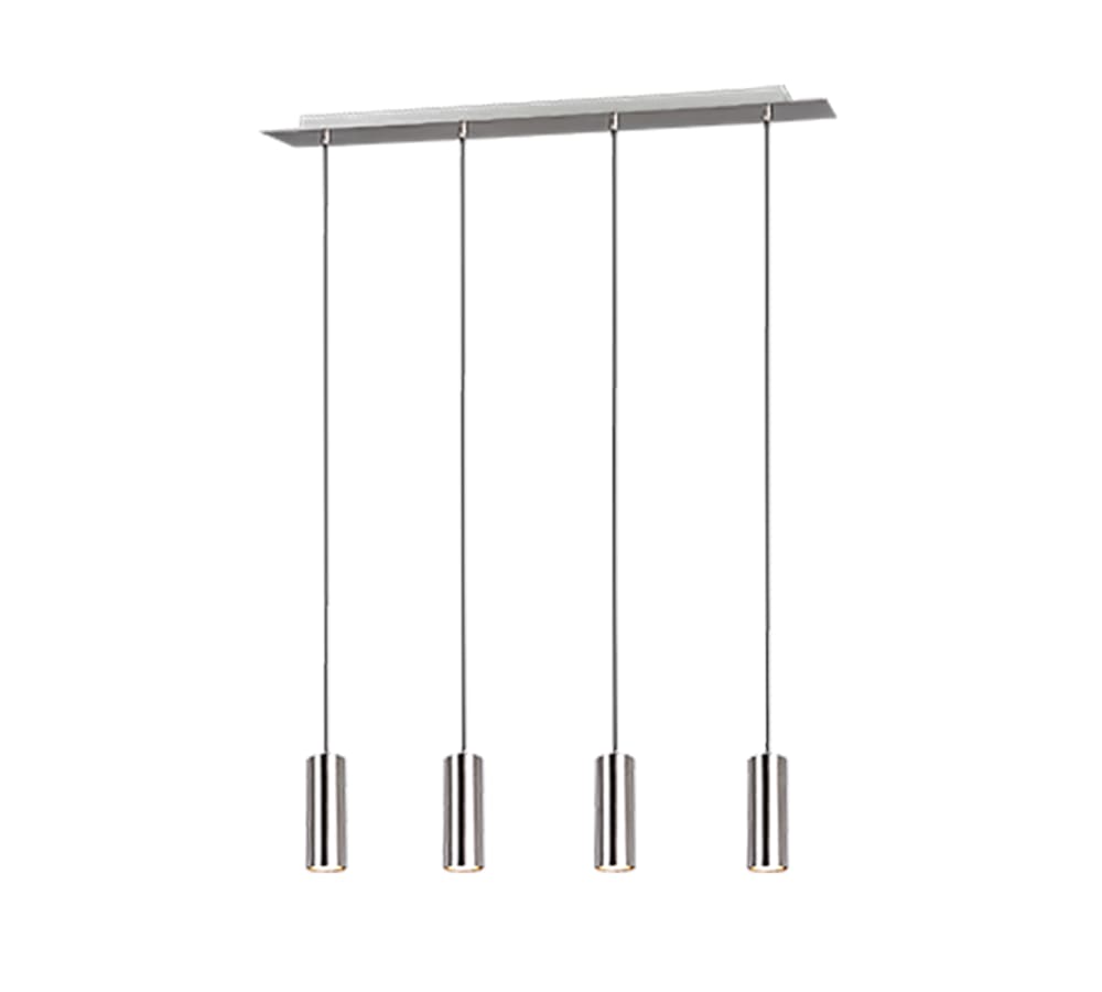 Suspension métal gris 4 lumières