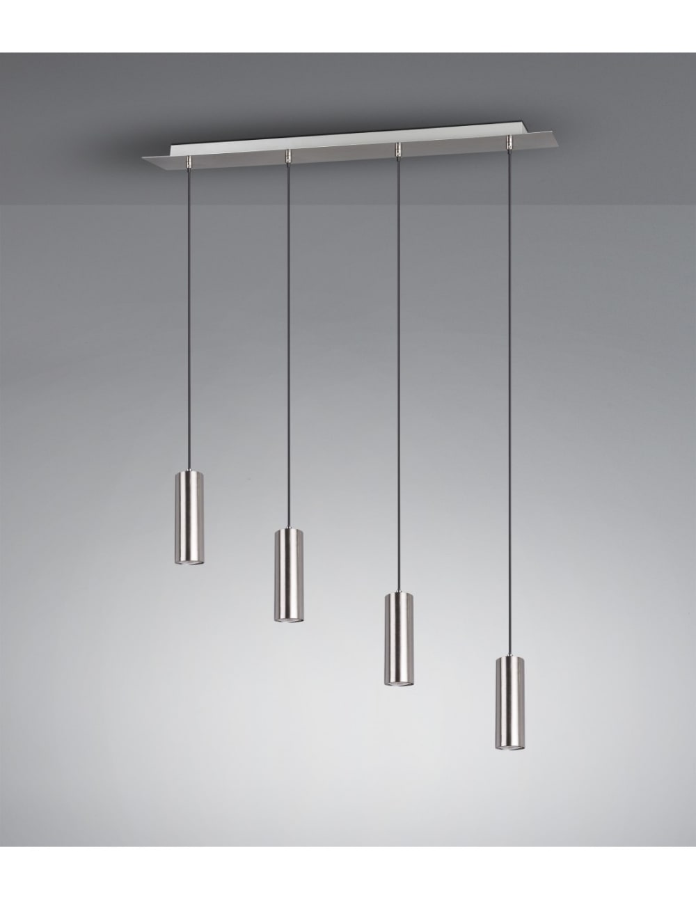 Suspension métal gris 4 lumières - Maisons du Monde