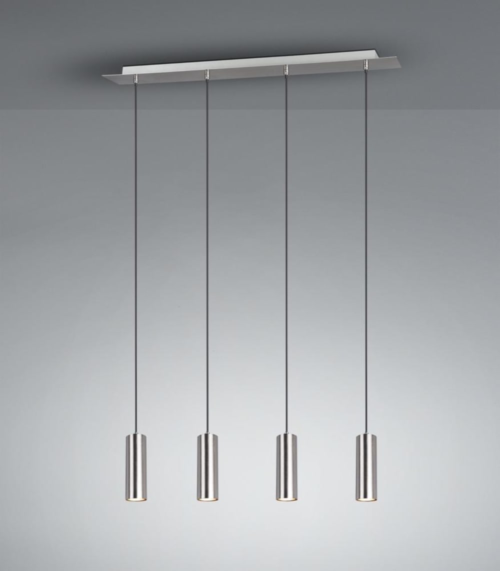 Suspension métal gris 4 lumières — vue 4